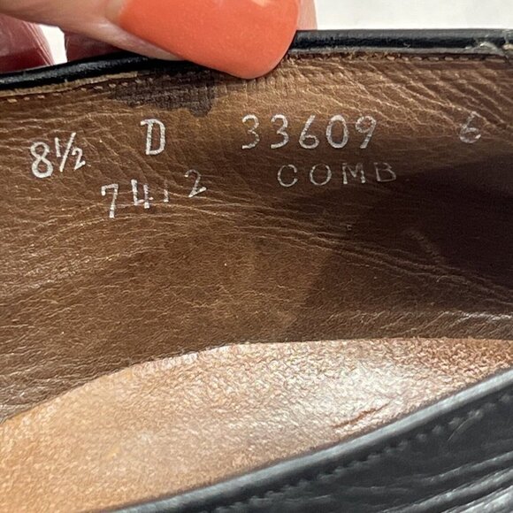 Allen Edmonds Mens 8.5D Ostendo Belfast Slip Ons‎ Black  Shoes Black Leather - Picture 10 of 11